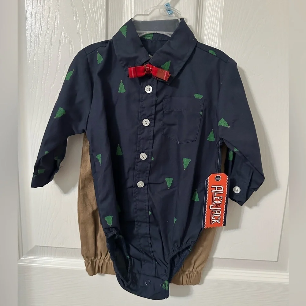 Kids Navy and Tan Matching Set